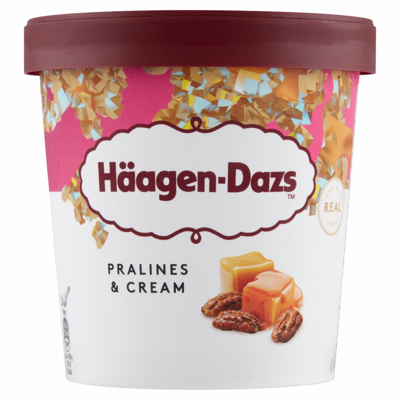 Képek - Häagen-Dazs vanília ízű jégkrém karamell öntettel és karamellizált pekándióval 460 ml