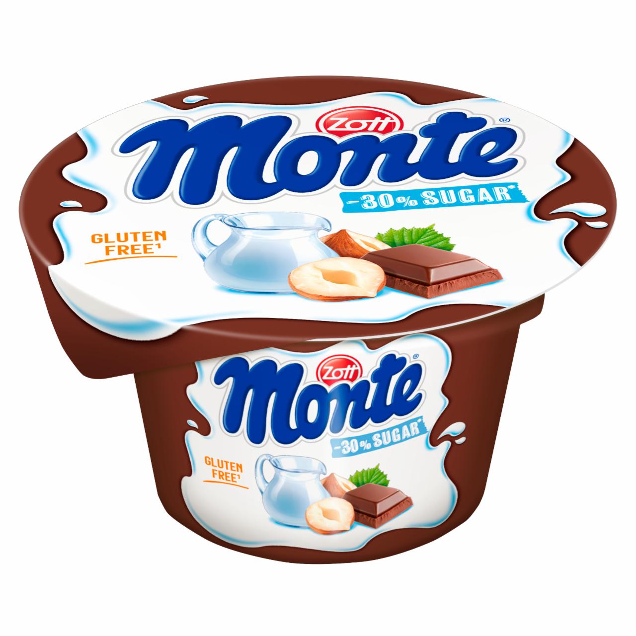 Képek - Zott Monte csokoládés, mogyorós tejdesszert -30% cukorral 150 g