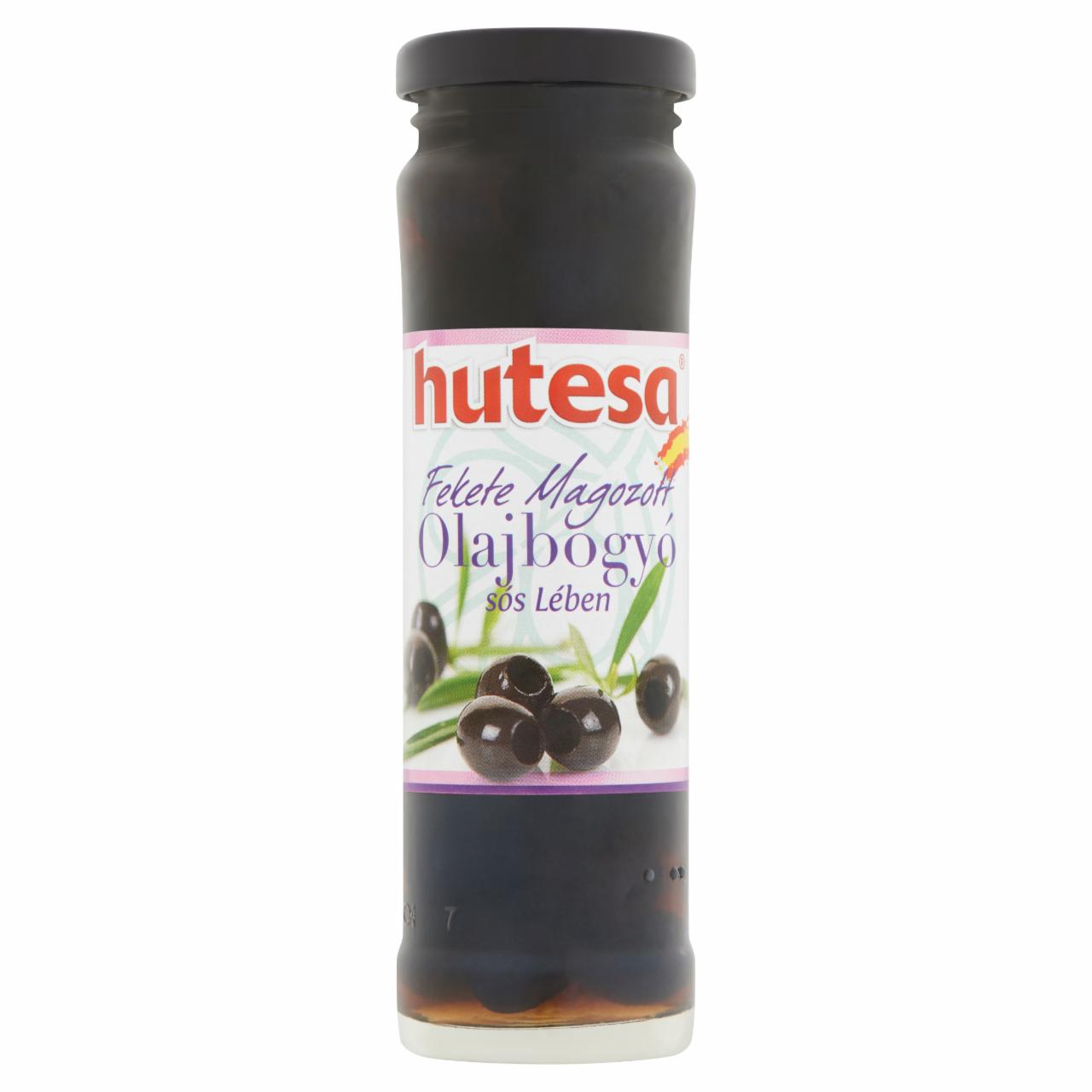 Képek - Hutesa fekete magozott olajbogyó sós lében 140 g