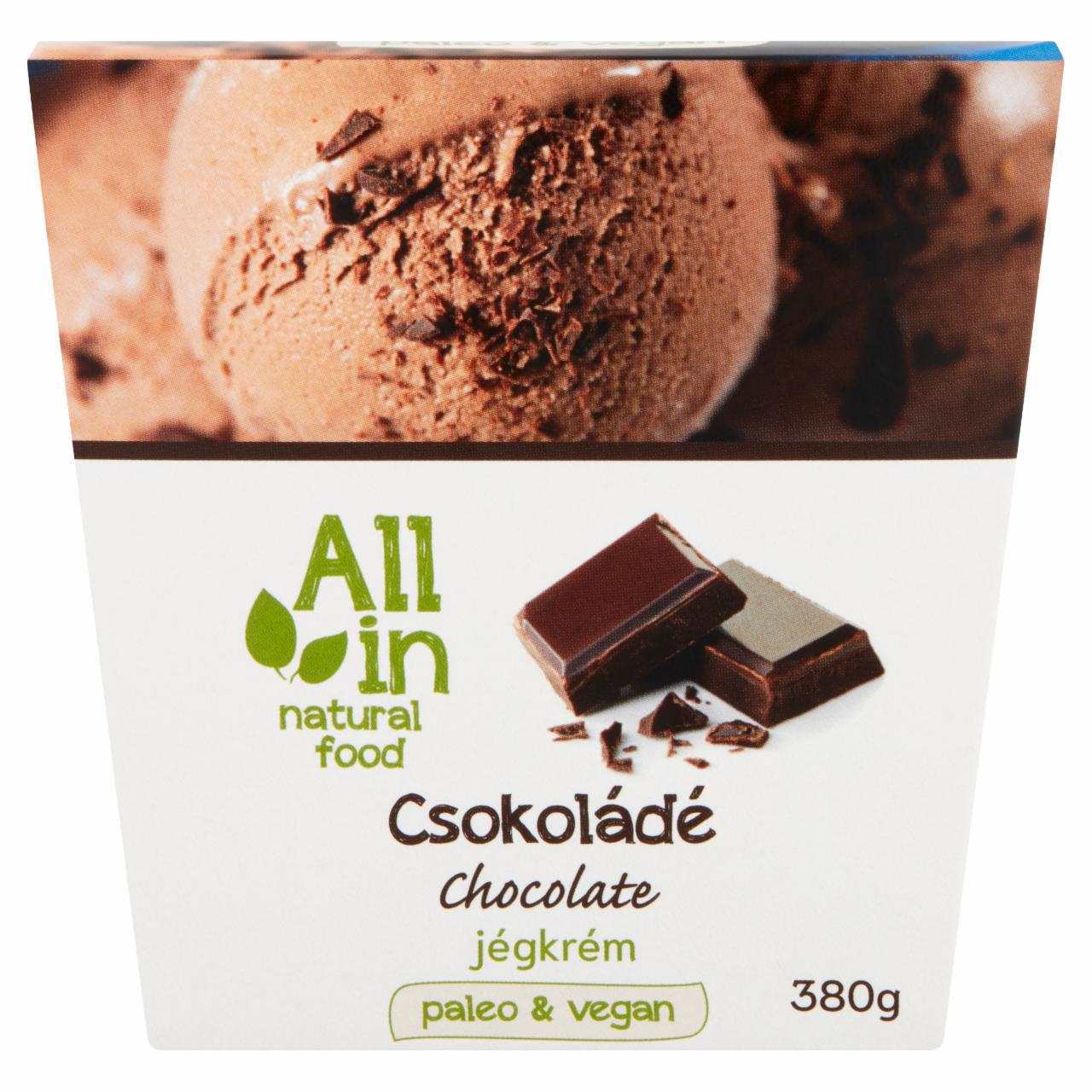 Képek - ALL IN natural food csokoládé jégkrém 380 g