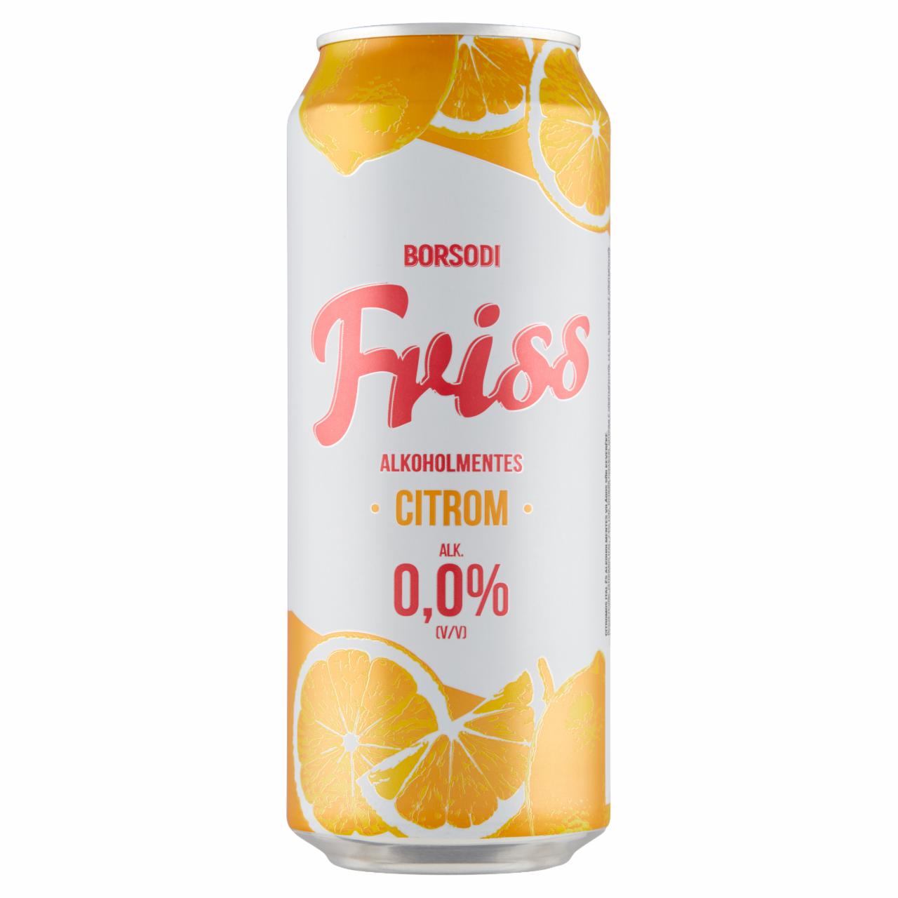 Képek - Borsodi Friss 0,0% citromos ital és alkoholmentes világos sör keveréke 0,5 l