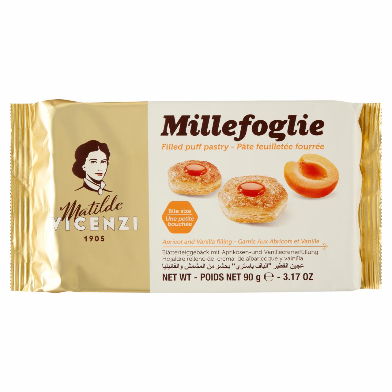 Képek - Matilde Vicenzi leveles tészta barackos-vaníliás krémmel töltve 90 g