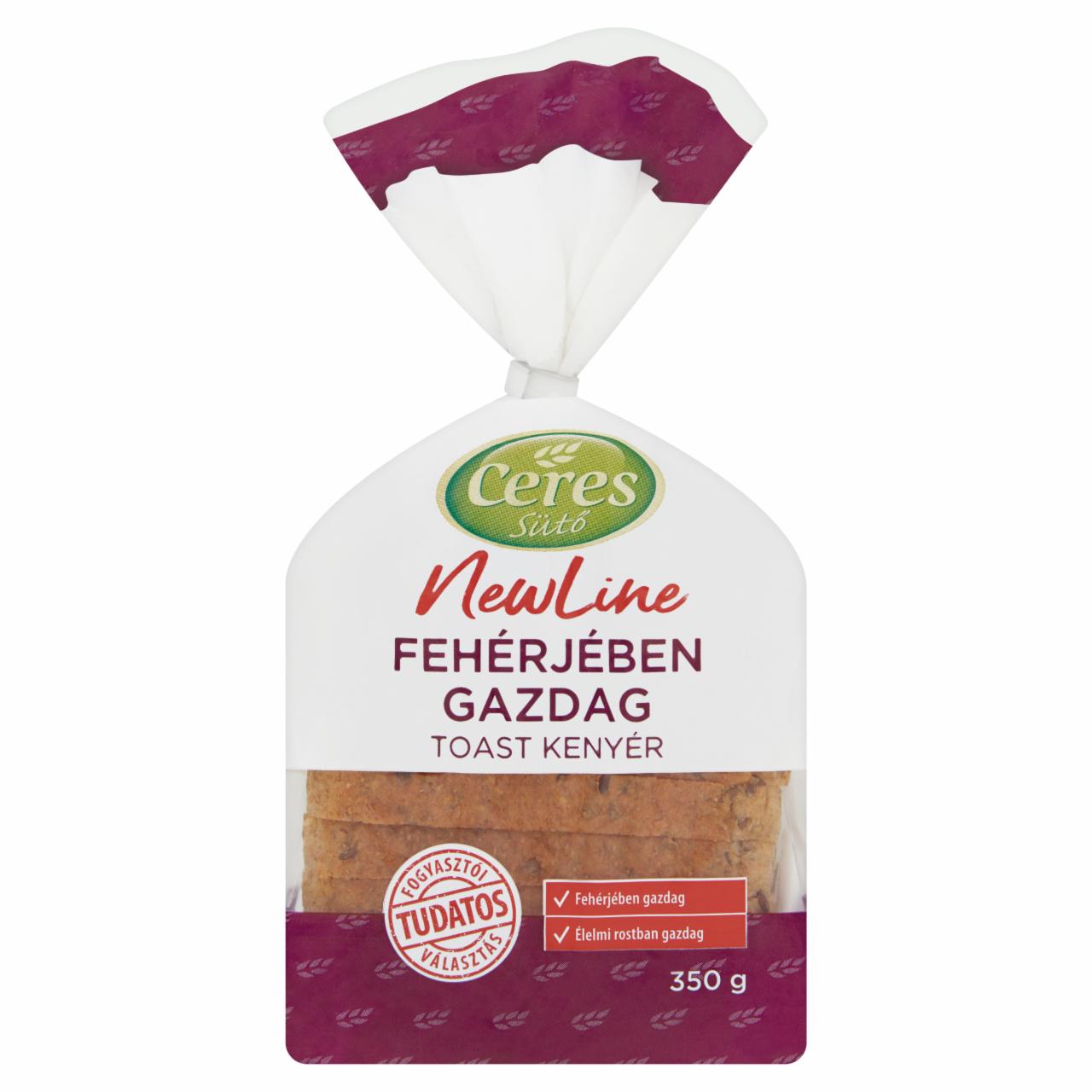 Képek - Ceres Sütő NewLine fehérjében gazdag toast kenyér 350 g