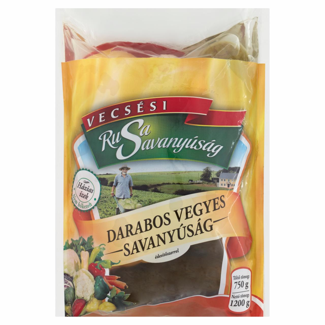 Képek - Rusa Savanyúság darabos vegyes savanyúság édesítőszerrel 1200 g