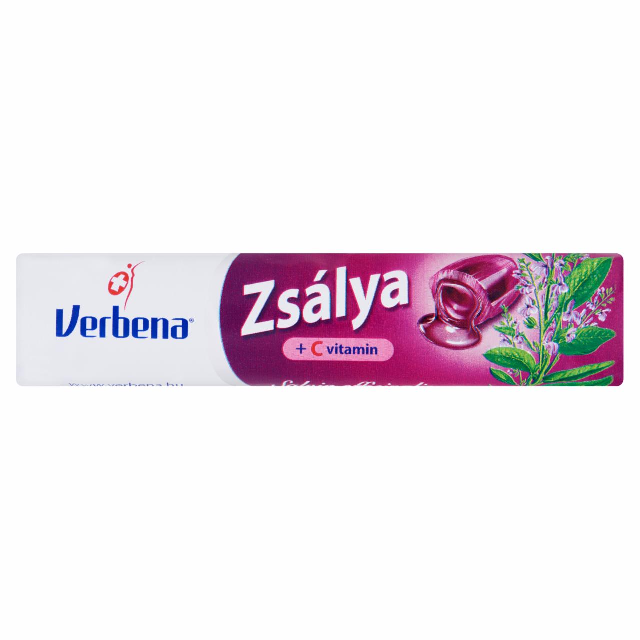 Képek - Verbena töltött keménycukorka zsályakivonattal, mézzel és C-vitaminnal 32 g