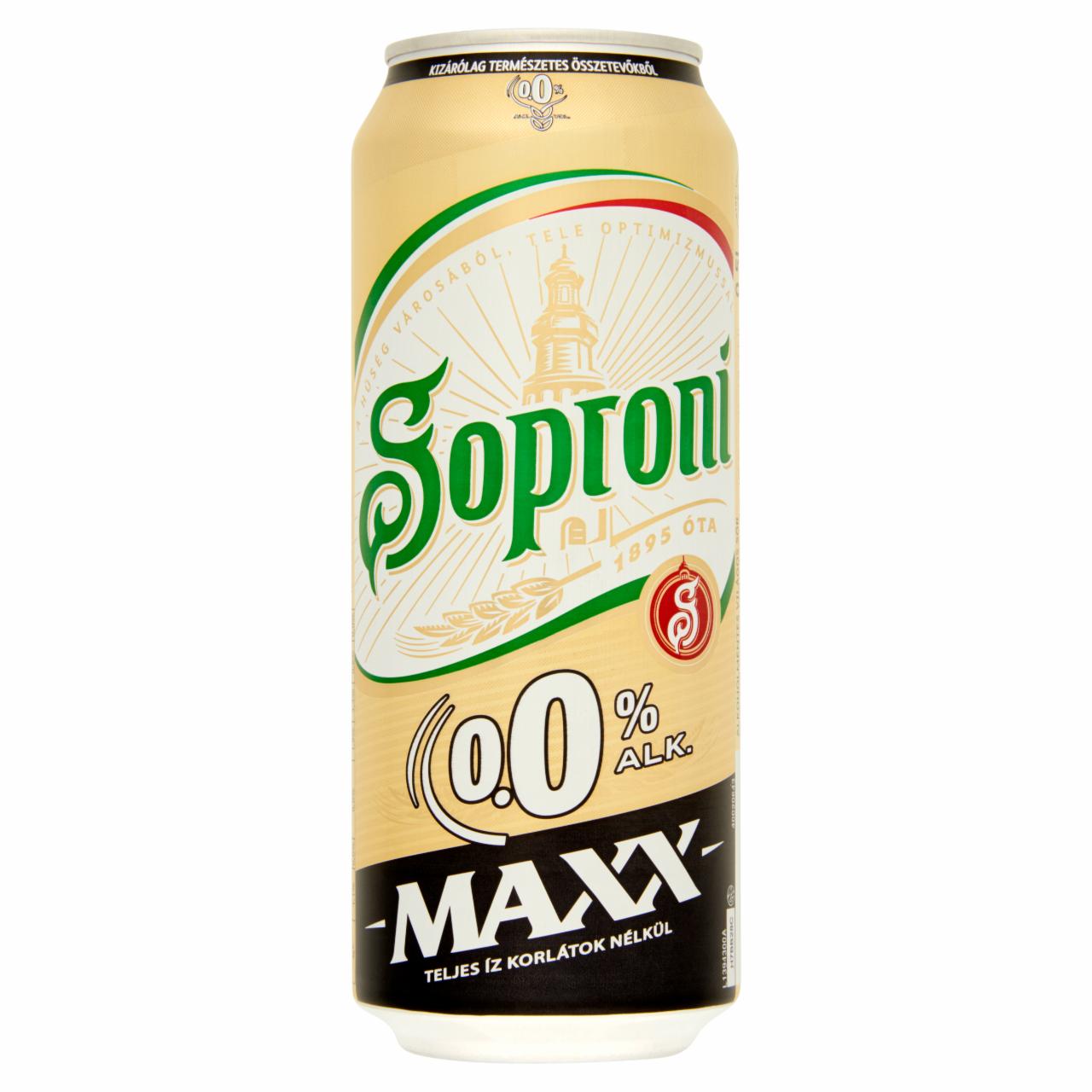 Képek - Soproni Maxx alkoholmentes világos sör 0,5 l