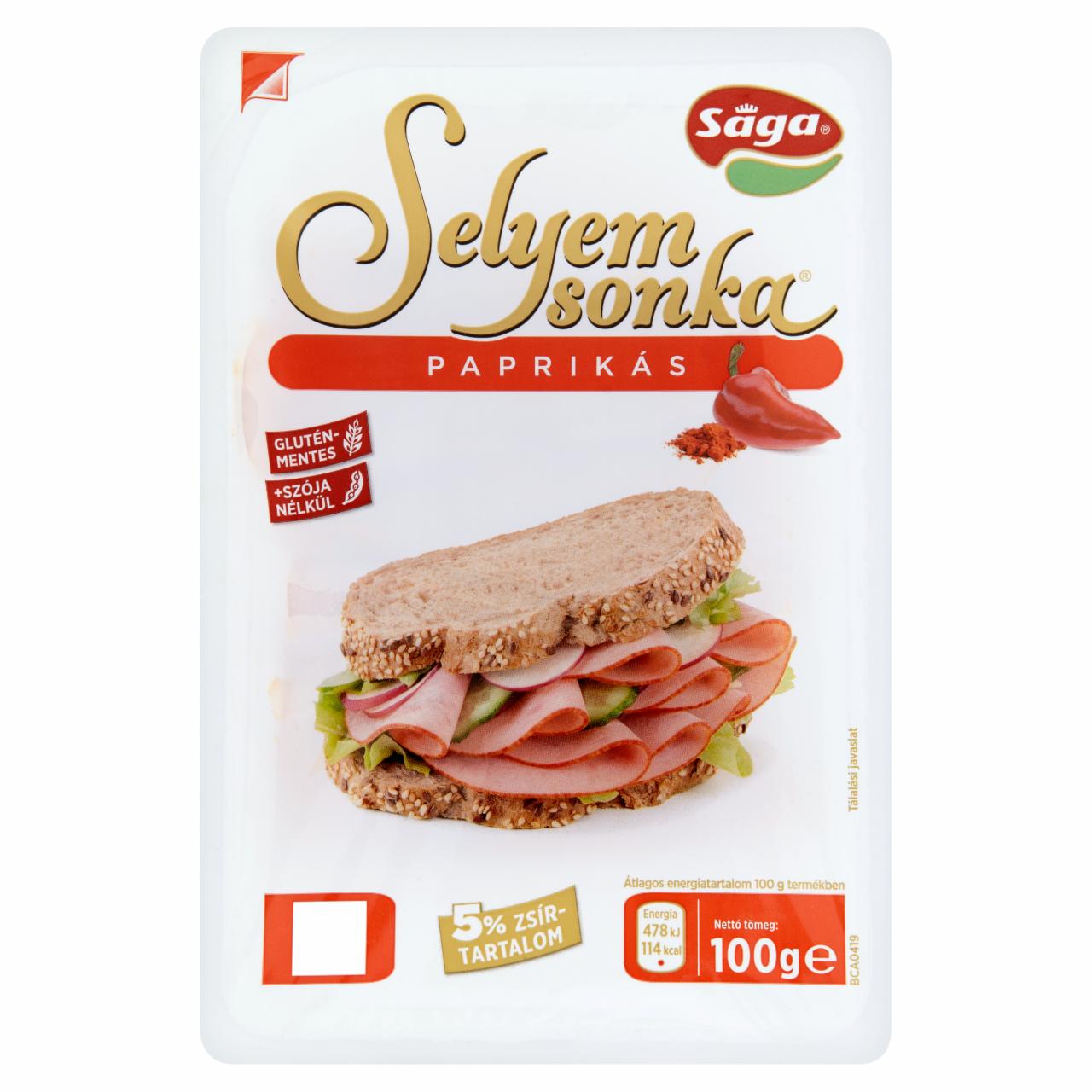 Képek - Sága paprikás selyemsonka 100 g