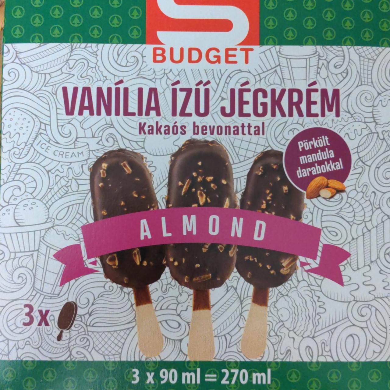 Képek - Vanília ízű jégkrém kakaós bevonattal Almond S Budget