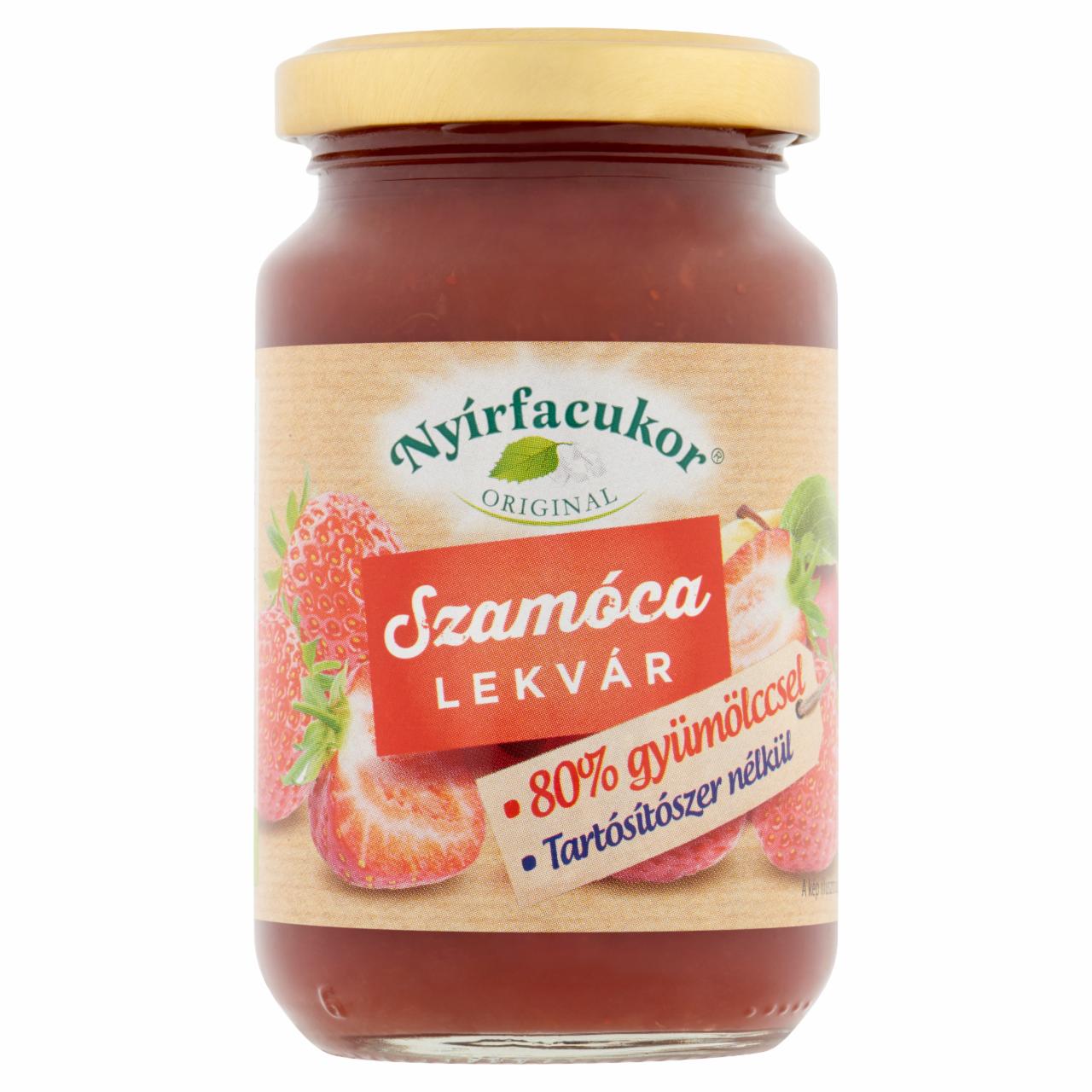 Képek - Nyírfacukor Original szamóca-alma lekvár édesítőszerrel 230 g