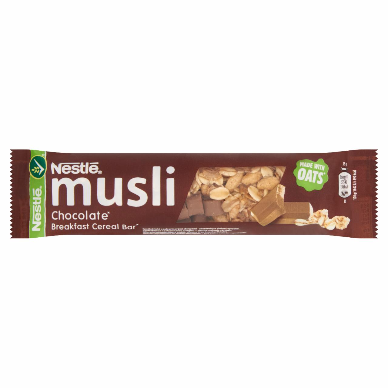 Képek - Nestlé Musli Chocolate tejcsokoládés müzliszelet reggelihez 35 g