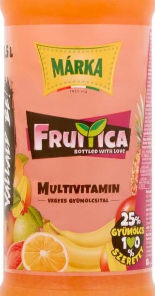 Képek - Márka Fruitica multivitamin szénsavmentes vegyes gyümölcsital cukorral 1,5 l