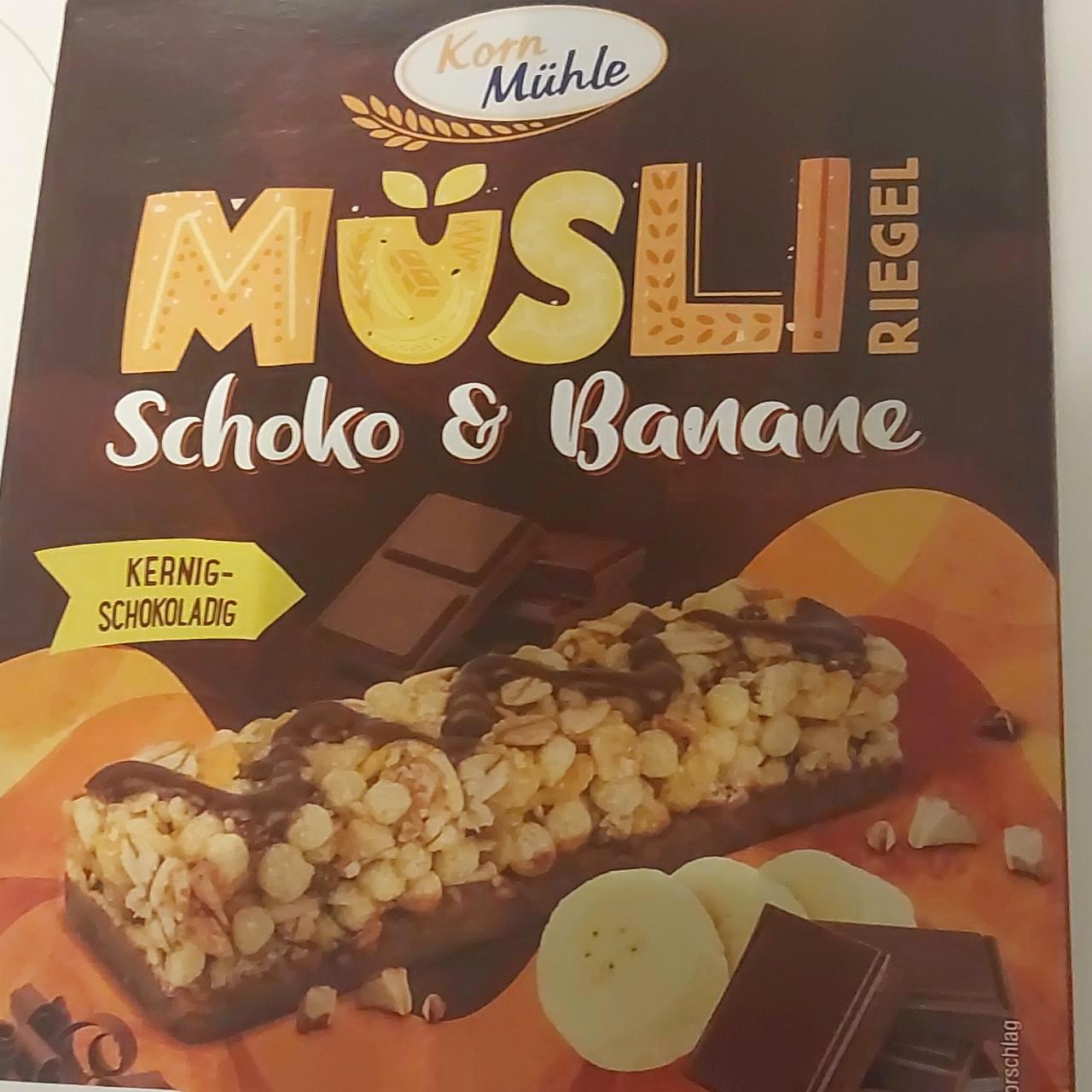 Képek - Müsli riegel schoko & banane Korn Mühle