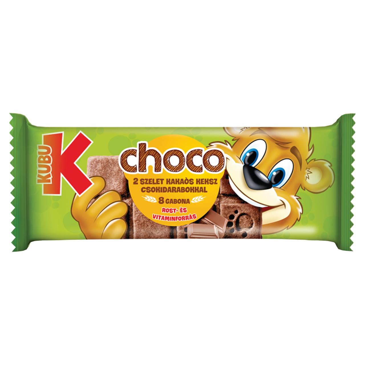 Képek - Kubu 8gabona Choco kakaós keksz csokidarabokkal 2 db 32 g