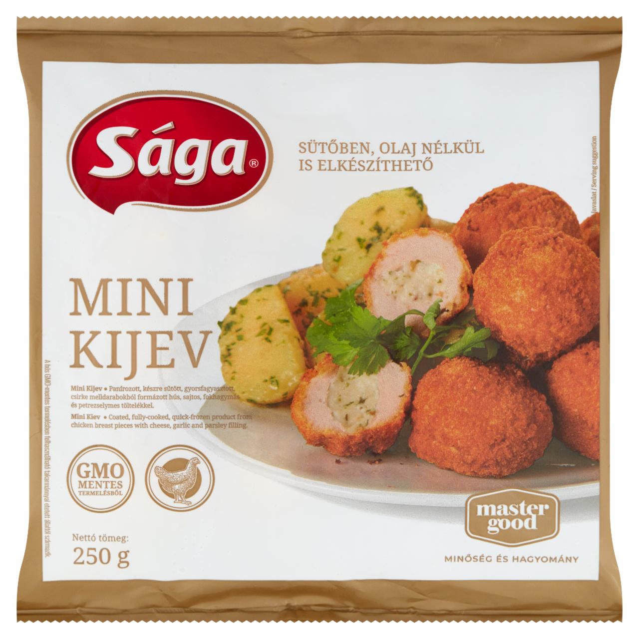 Képek - Sága Mini Kijev gyorsfagyasztott hús sajtos fokhagymás és petrezselymes töltelékkel 250 g