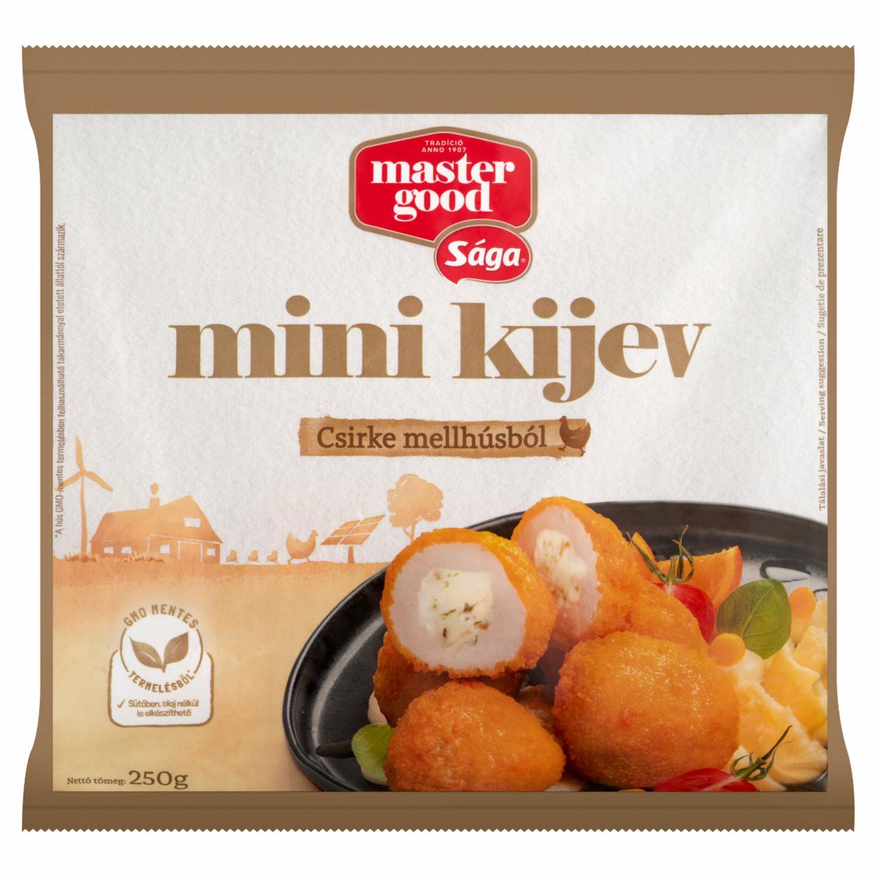 Képek - Sága Mini Kijev gyorsfagyasztott hús sajtos fokhagymás és petrezselymes töltelékkel 250 g