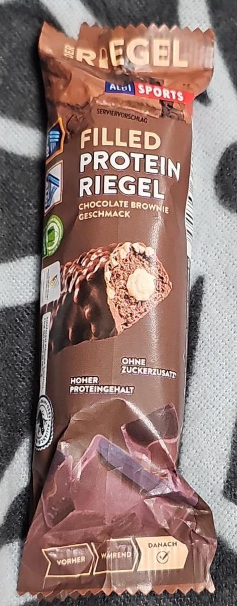 Képek - Filled Protein Riegel Chocolate Brownie geschmack Aldi Sports