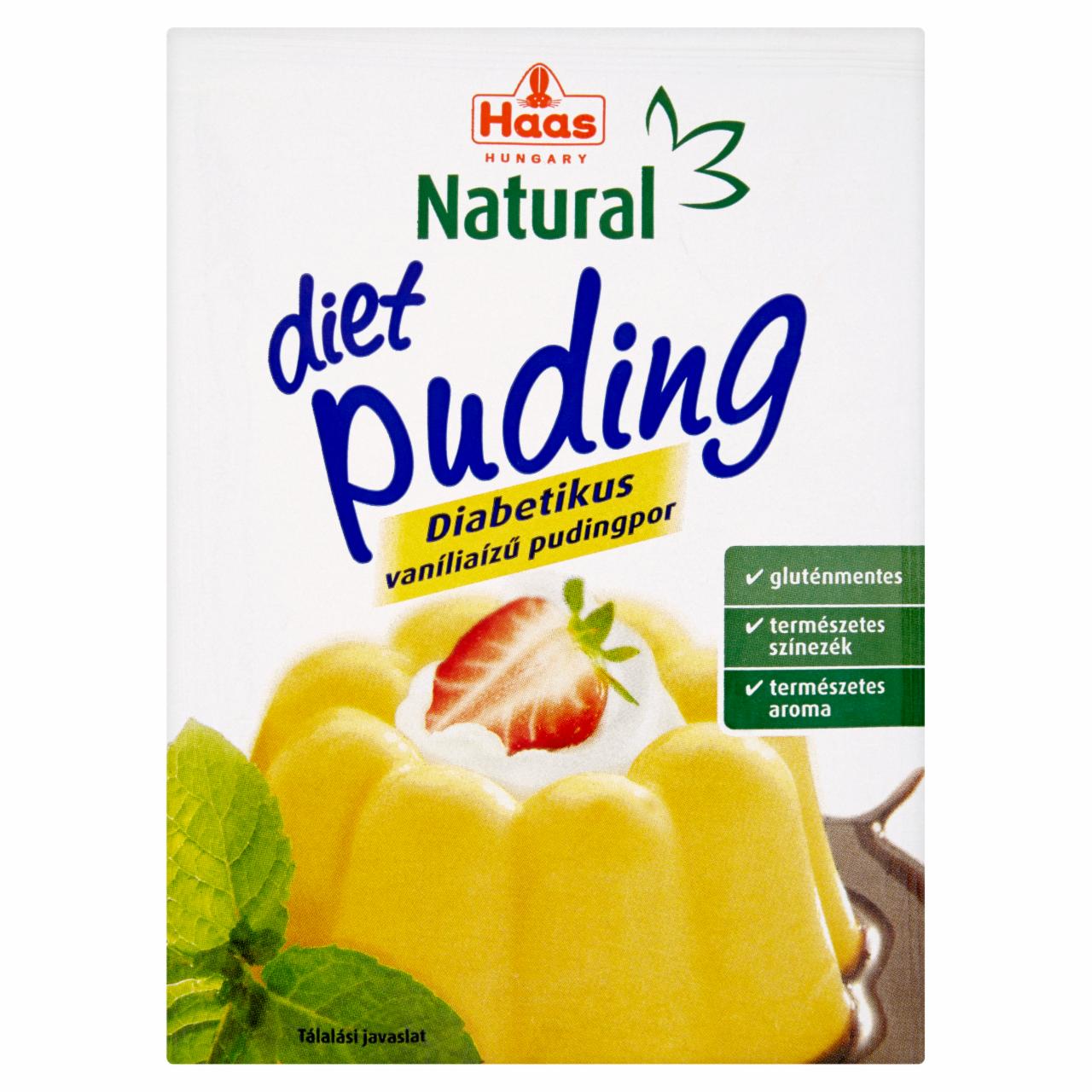 Képek - Haas Natural gluténmentes diabetikus vaníliaízű pudingpor 30 g