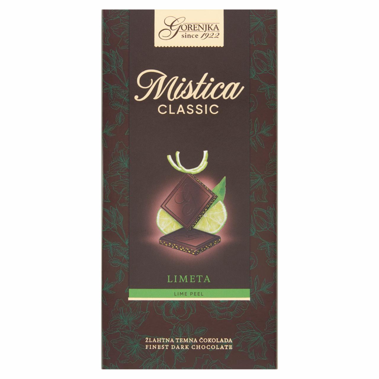 Képek - Gorenjka Mistica Classic étcsokoládé lime készítménnyel 100 g