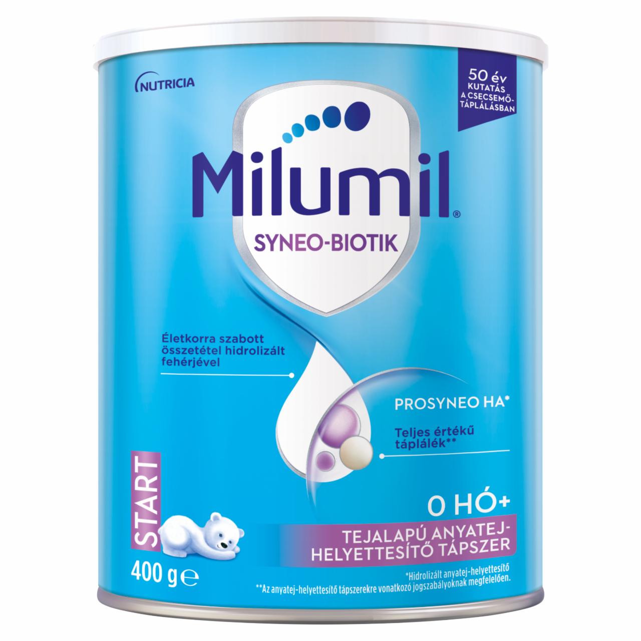 Képek - Milumil Syneo-Biotik Start Prosyneo HA tejalapú anyatej-helyettesítő tápszer 0+ 400 g