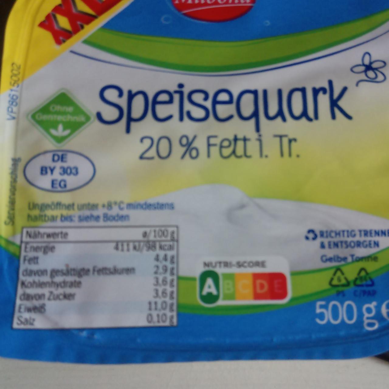 Képek - Speisequark 20% Milbona