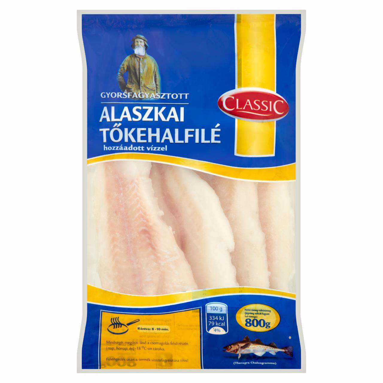 Képek - Classic gyorsfagyasztott alaszkai tőkehalfilé 800 g