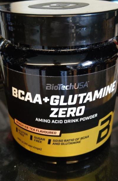 Képek - BCAA+GLUTAMINE ZERO amino acid drink powder Peach Ice tea BioTechUSA