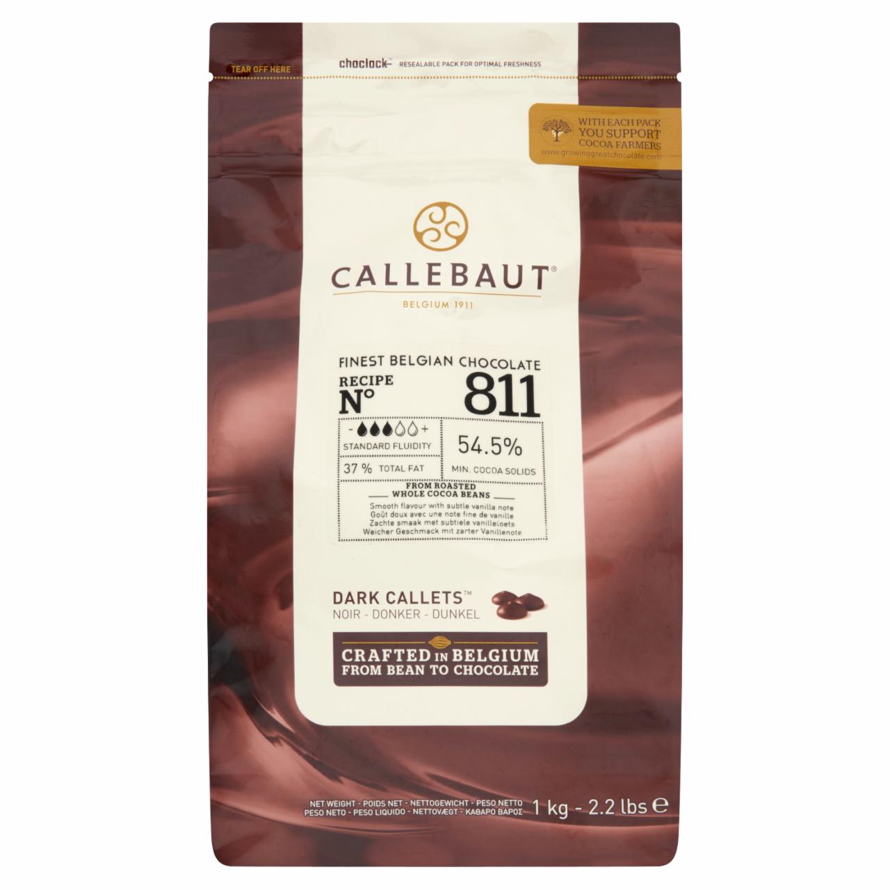 Képek - Callebaut 811NV étcsokoládé pasztillák 1 kg