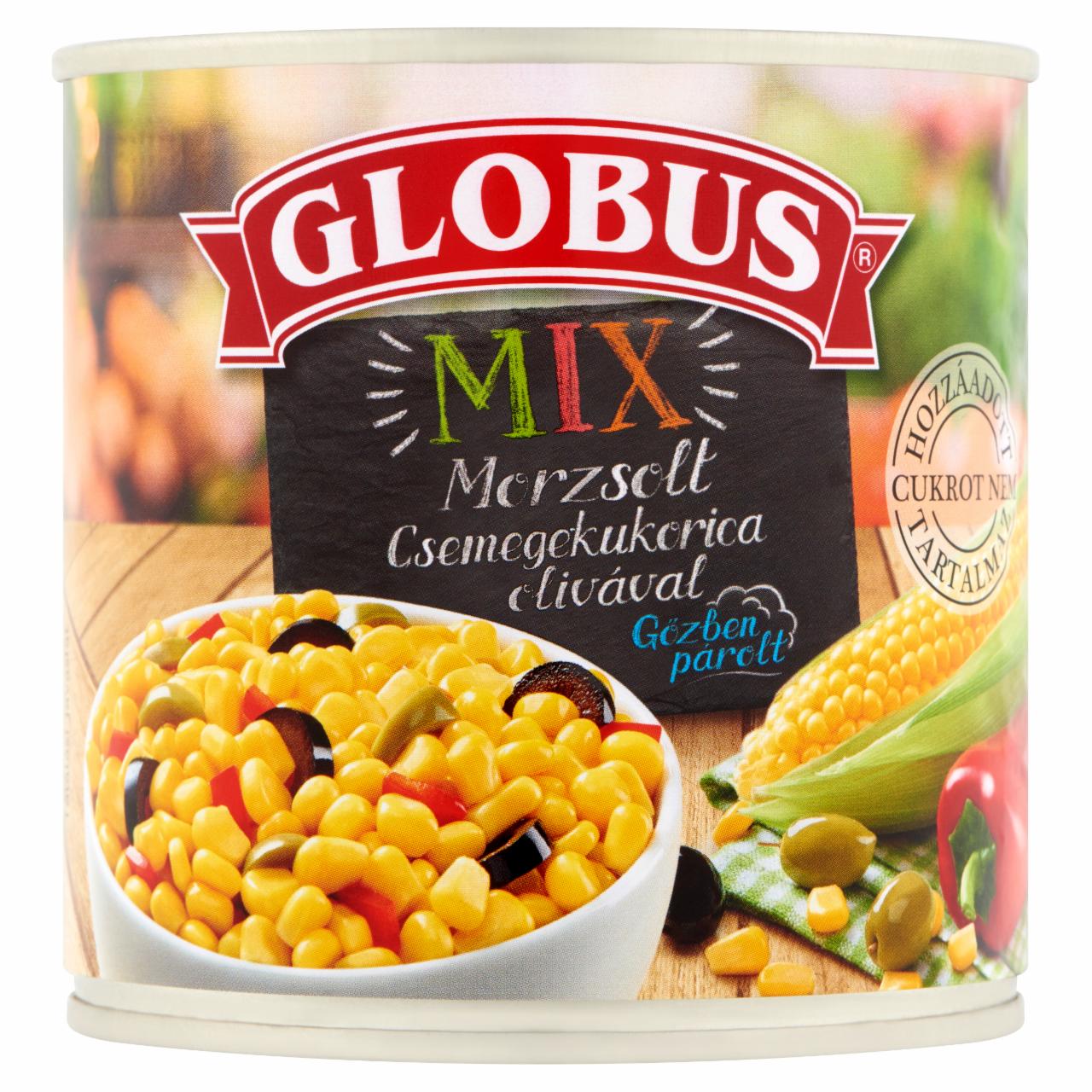 Képek - Globus Mix gőzben párolt, morzsolt csemegekukorica olívával 300 g
