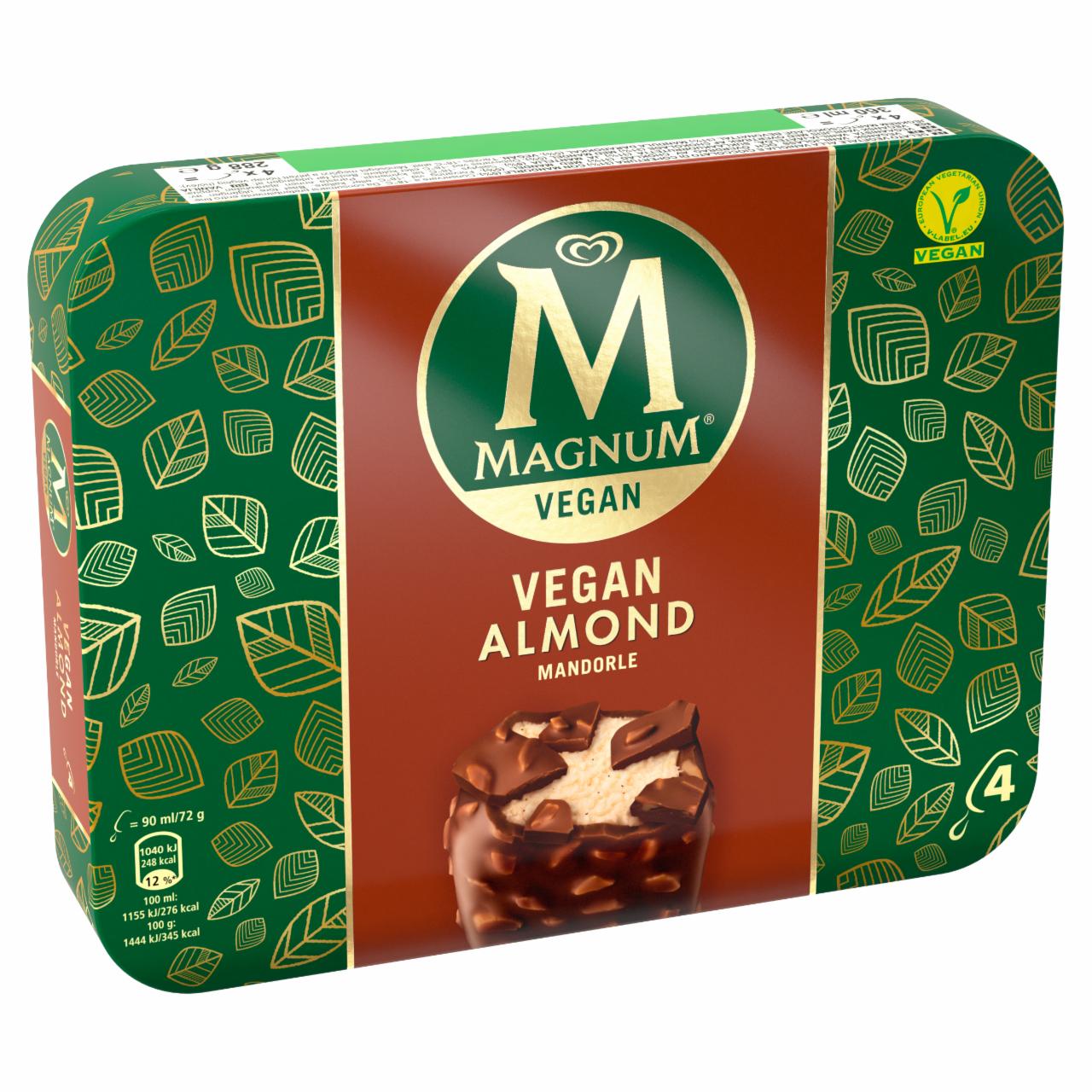 Képek - Magnum multipack jégkrém vegán Mandula 4 x 90 ml