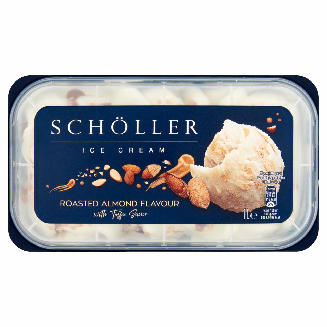 Képek - Schöller mandulaízű jégkrém pörkölt manduladarabokkal és karamell szósszal 1000 ml