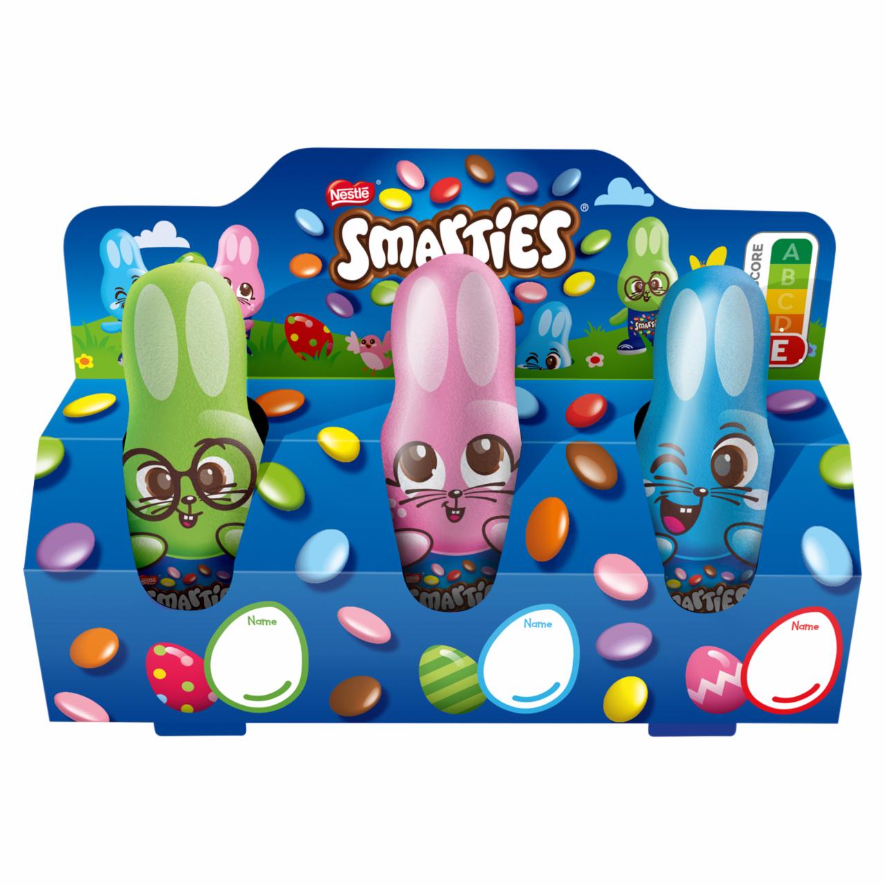 Képek - Smarties tejcsokoládé nyuszik tejcsokoládés cukordrazséval 3 x 18,7 g (56,1 g)