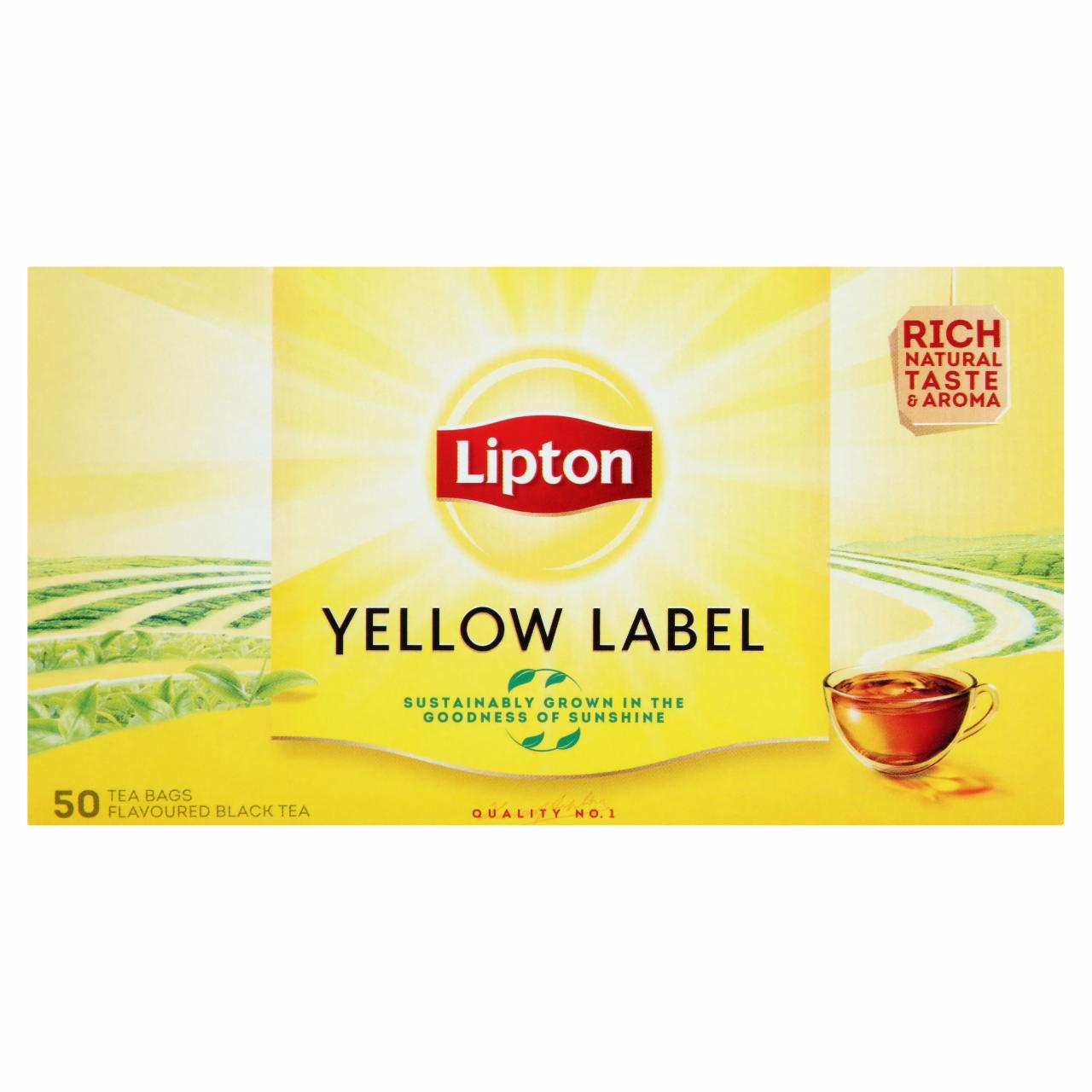 Képek - Lipton Yellow Label ízesített fekete tea 50 filter 100 g