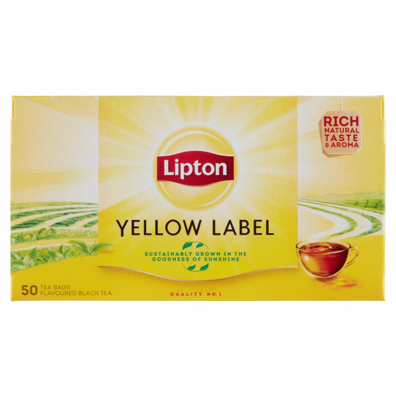 Képek - Lipton Yellow Label ízesített fekete tea 50 filter 100 g