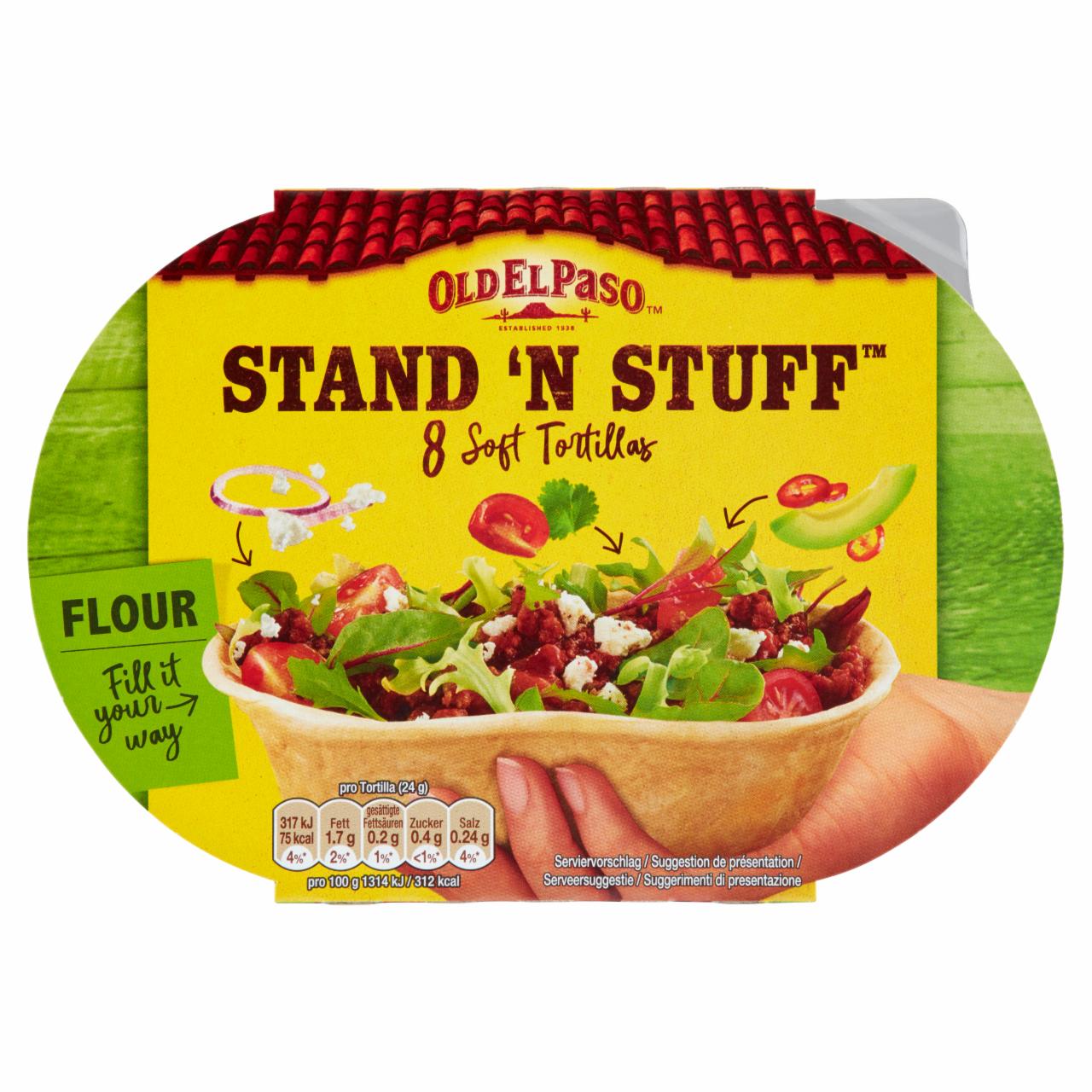 Képek - Old El Paso Stand 'N Stuff tortilla tálkák búzalisztből 8 db 193 g