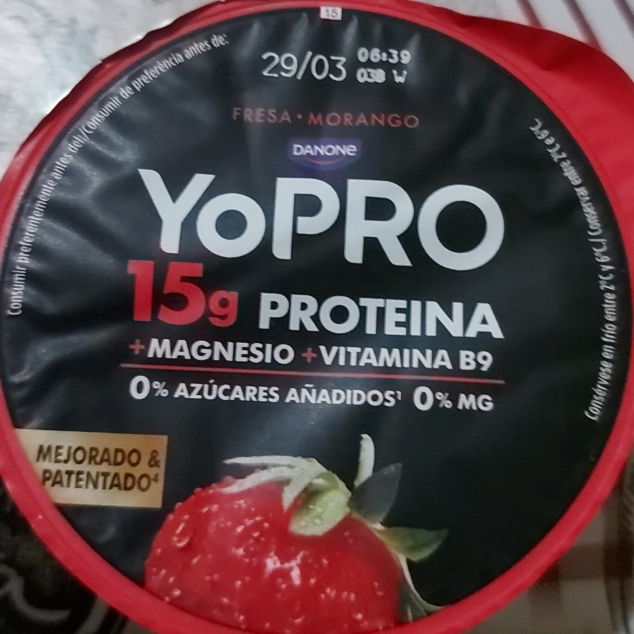 Képek - Danone YoPro sovány joghurt eperrel, édesítőszerekkel 160 g