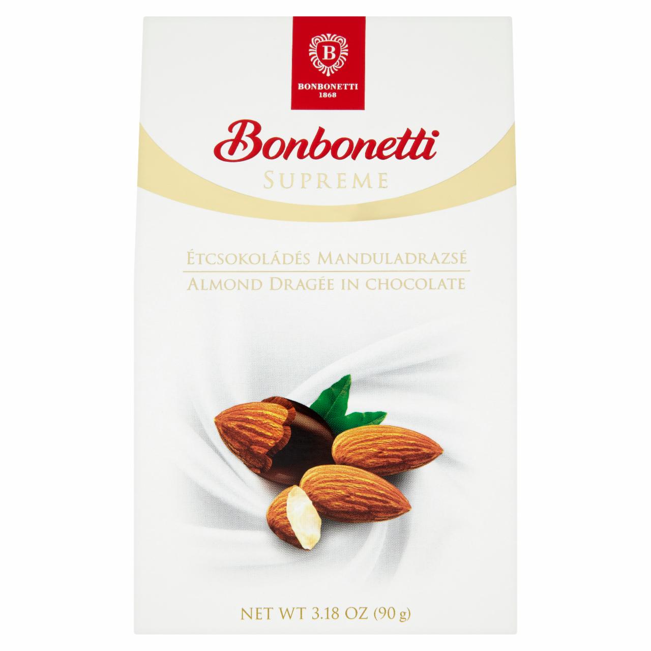 Képek - Bonbonetti Supreme étcsokoládés manduladrazsé 90 g