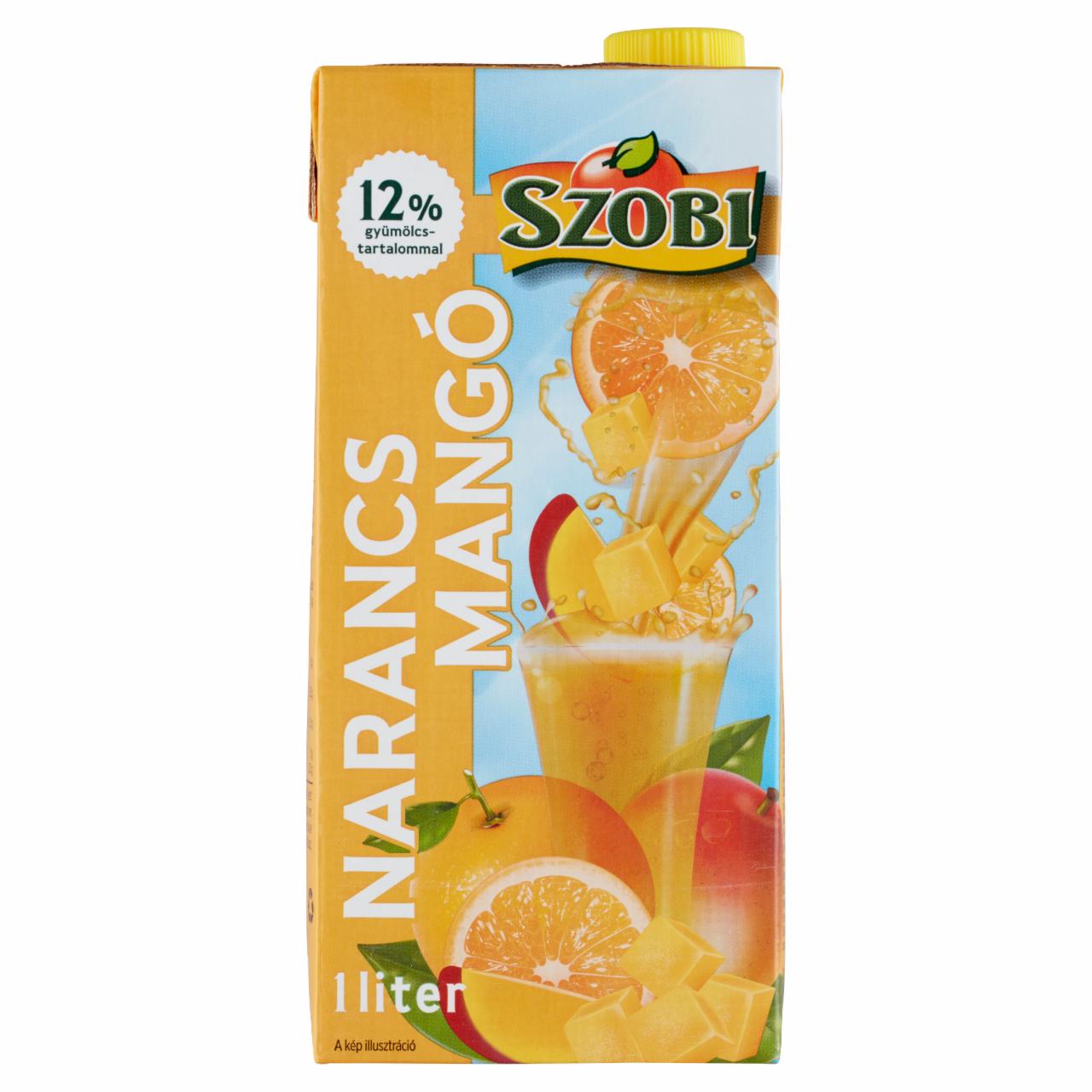 Képek - Szobi narancs-mangó ital cukorral és édesítőszerekkel 1 l