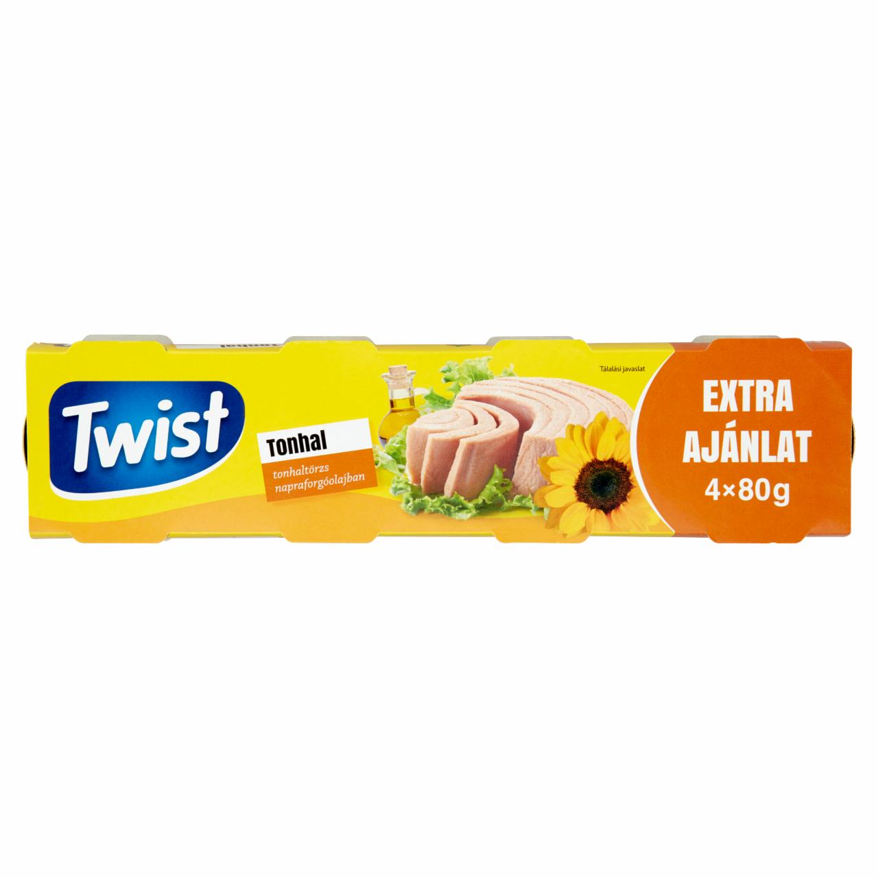 Képek - Twist tonhaltörzs napraforgóolajban 4 x 80 g (320 g)