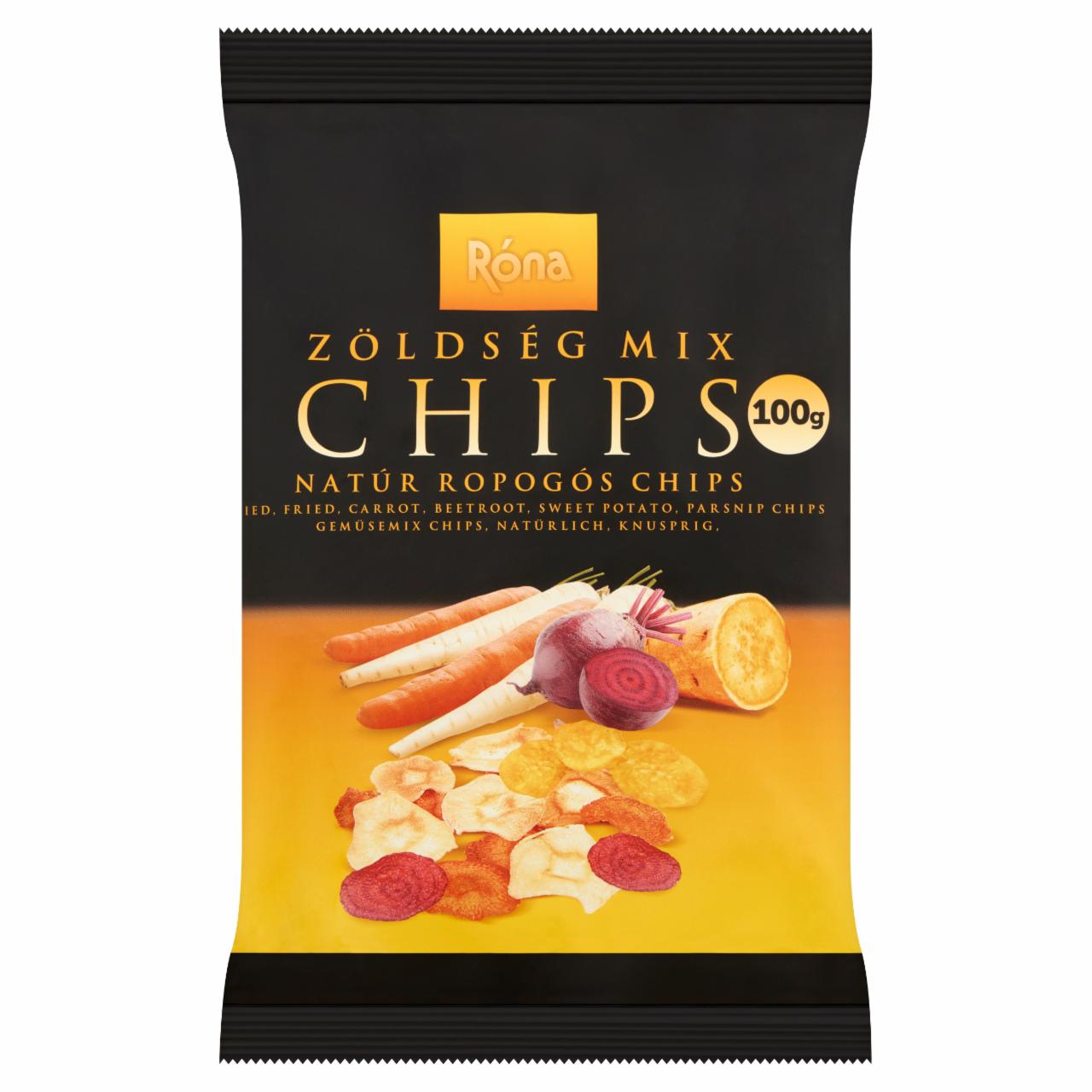 Képek - Róna natúr ropogós zöldség mix chips 100 g