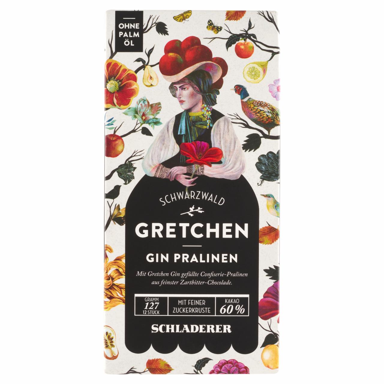 Képek - Schwarzwald étcsokoládé praliné folyékony ginnel töltve 12 db 127 g 