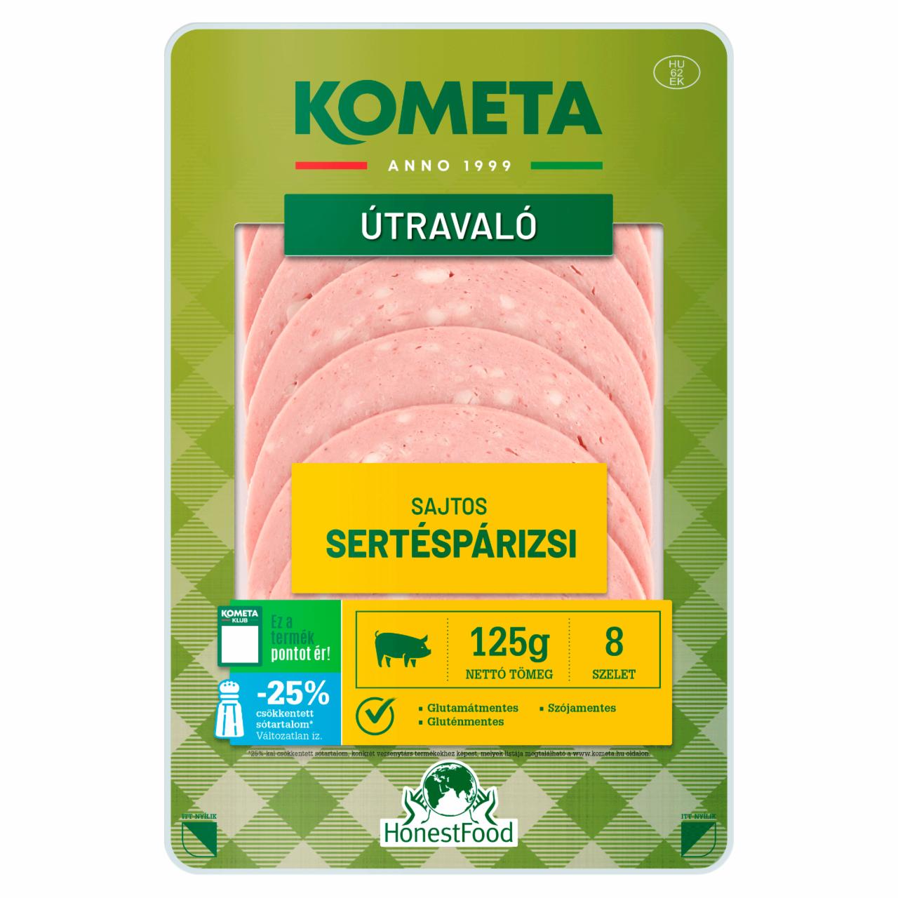 Képek - Kometa Útravaló szeletelt sajtos sertéspárizsi 8 szelet 125 g