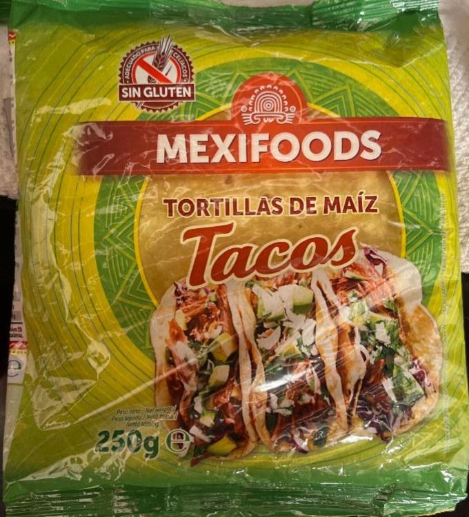 Képek - Mexifoods Tacos tortilla kukoricalisztből 10 db 250 g