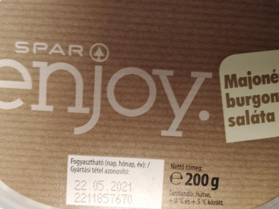 Képek - Majonézes burgonyasaláta Enjoy Spar 