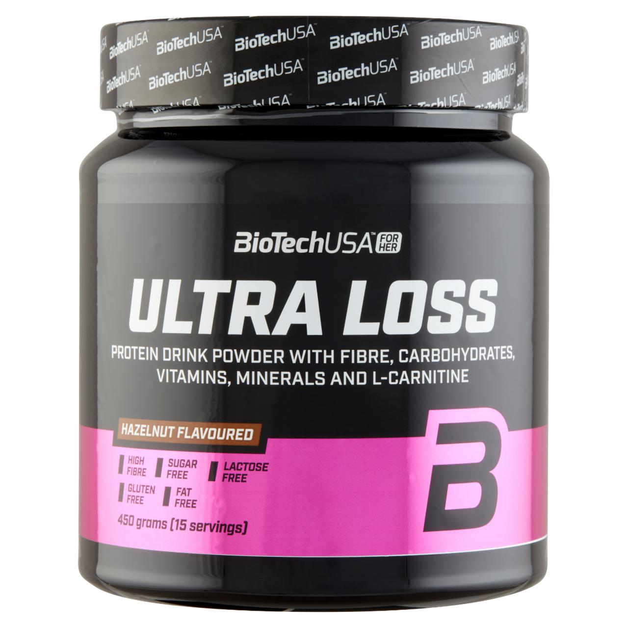 Képek - BioTechUSA Ultra Loss mogyoró ízű fehérje italpor édesítőszerekkel 450 g