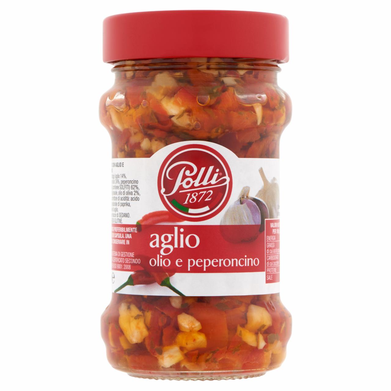 Képek - Polli darált fokhagyma és csípős chili paprika növényi olajban 185 g