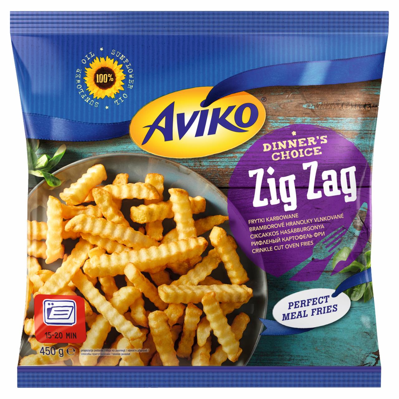 Képek - Aviko Zig Zag elősütött és gyorsfagyasztott cikcakkos hasábburgonya sütőbe 450 g