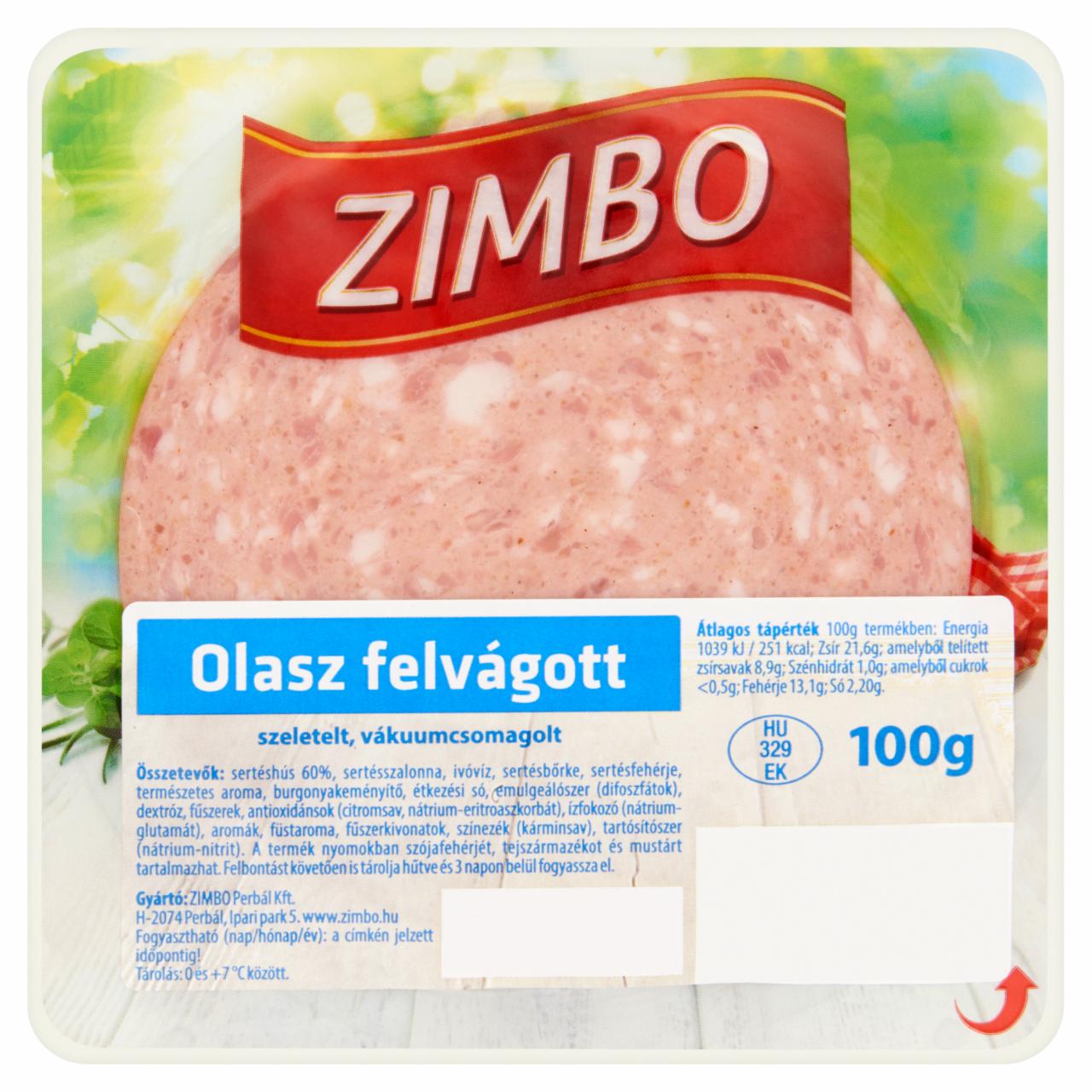 Képek - Zimbo olasz szeletelt felvágott 100 g