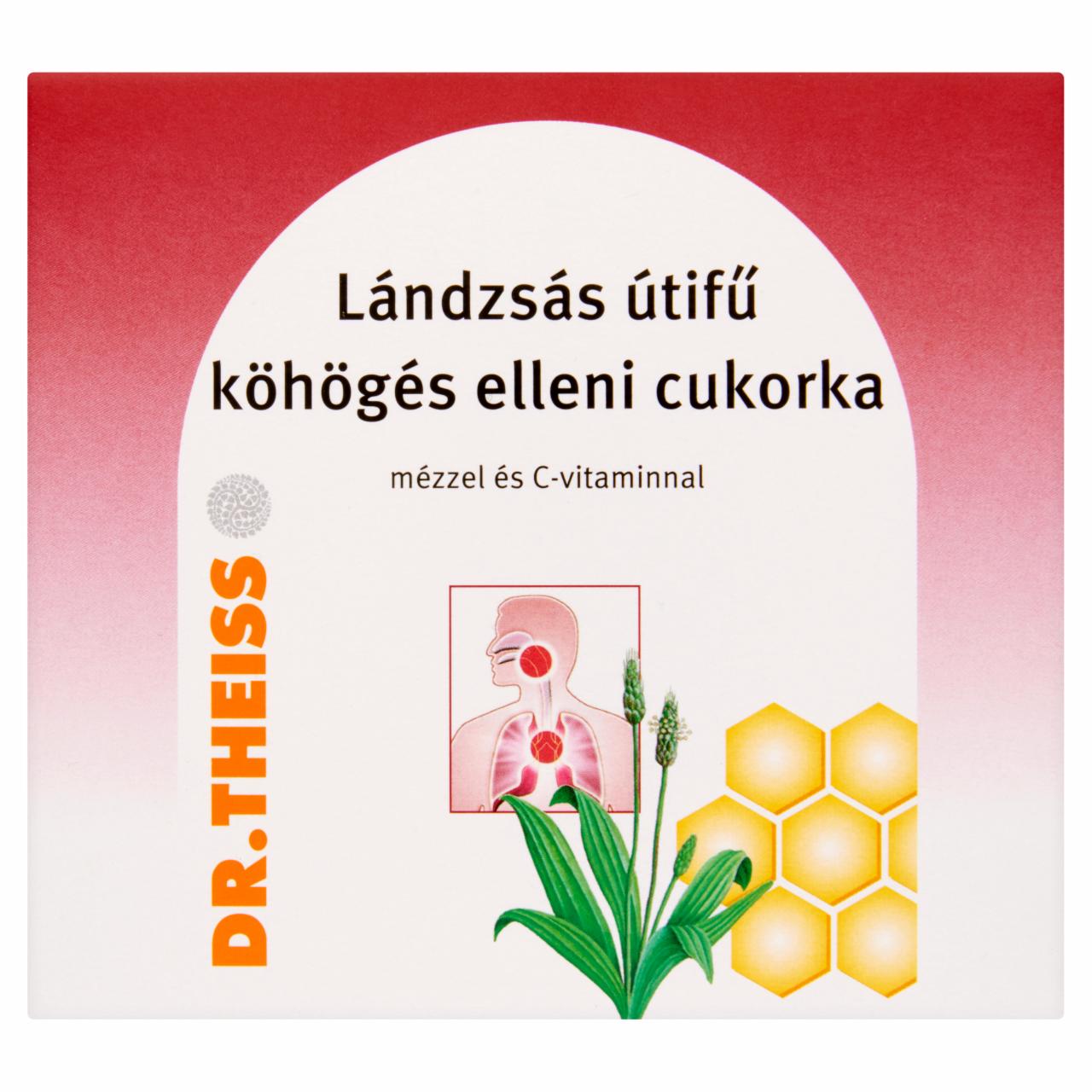 Képek - Dr.Theiss Lándzsás útifű köhögés elleni cukorka mézzel és C-vitaminnal 50 g