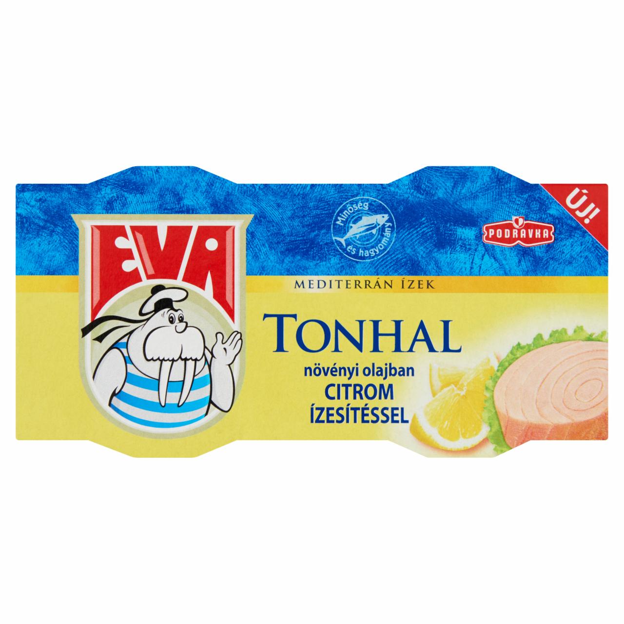 Képek - Podravka Eva tonhal növényi olajban citrom ízesítéssel 2 x 80 g
