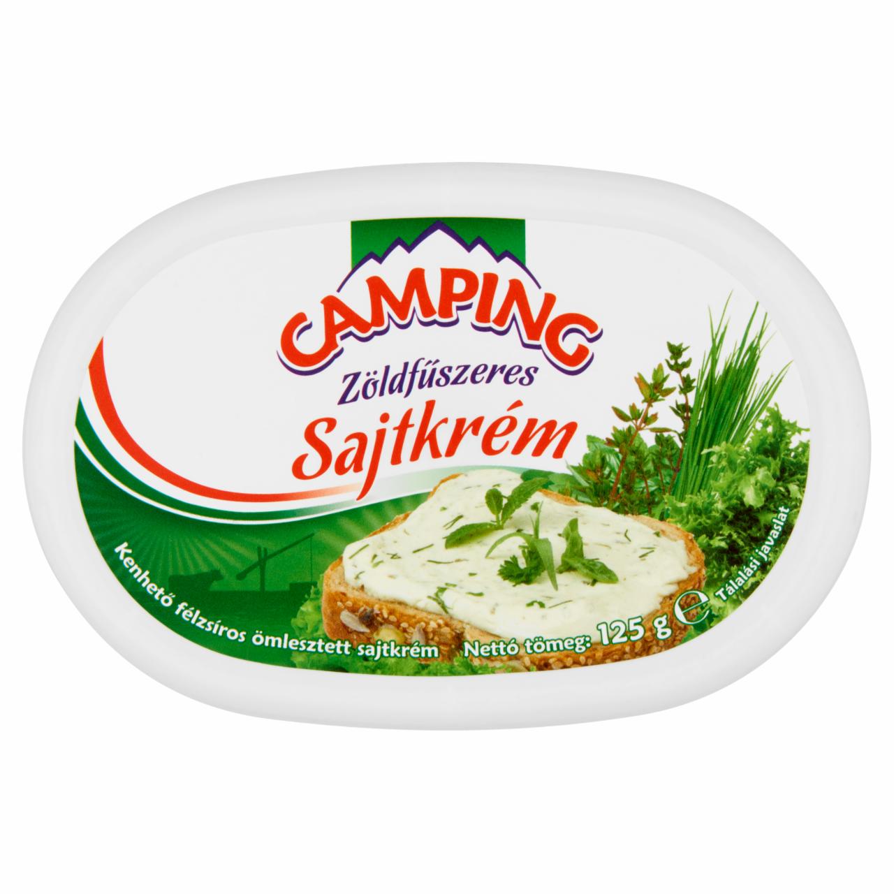 Képek - Camping zöldfűszeres félzsíros sajtkrém 125 g